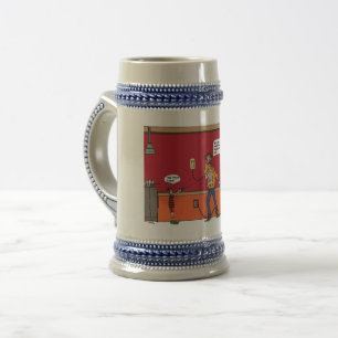 Beer Stien with funny Comics Beer Stein