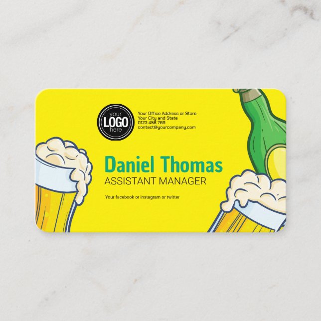 Beer Store | Personalise Business Card (Front)