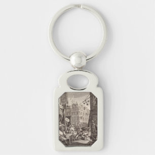 Beer Street by William Hogarth Key Ring