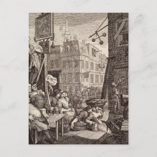 Beer Street by  William Hogarth Postcard