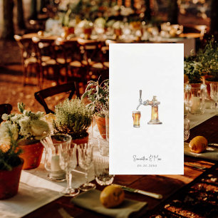 Beer Tap Wedding Napkin