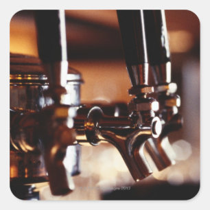 Beer Taps Square Sticker