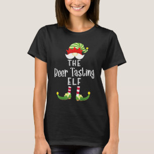 Beer Tasting Elf Group Christmas Pajama Party T-Shirt