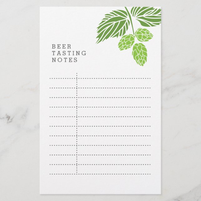 Beer Tasting Notes, party, hops (Front)