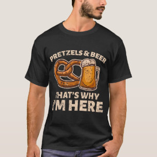beer tent and Oktoberfest with beer and pretzel T-Shirt