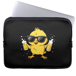 Beer Time Madafakas Funny Meme Duck Goose Retro Laptop Sleeve