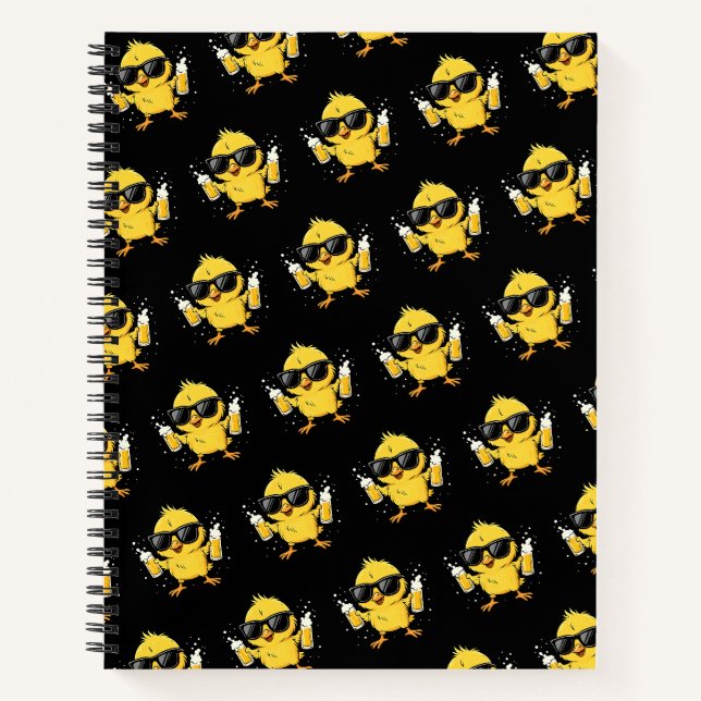 Beer Time Madafakas Funny Meme Duck Goose Retro Notebook (Front)