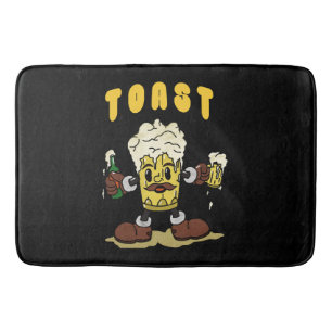 Beer Toast Mascot Bath Mat