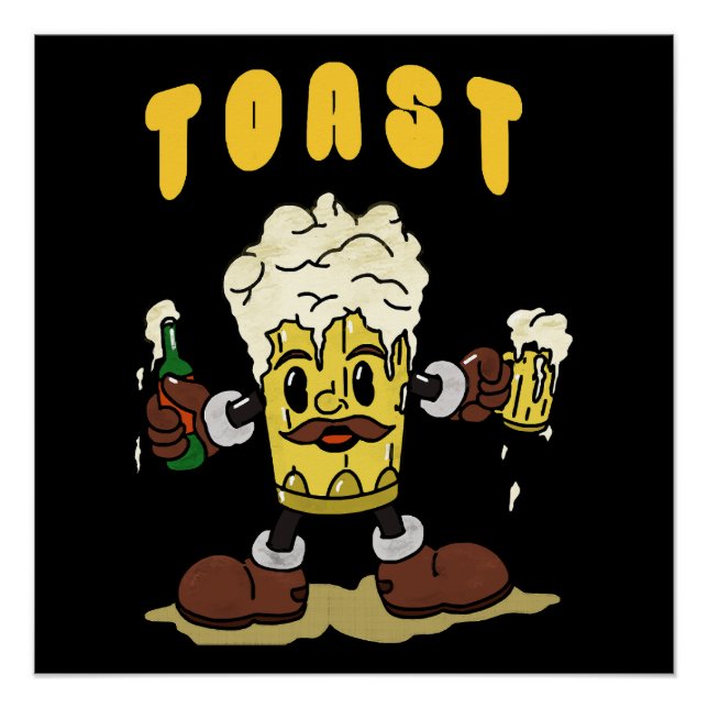 Beer Toast Mascot Poster (Front)