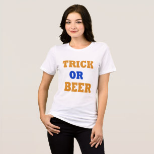 "Beer Trick or Treat" Funny Halloween Tee