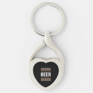 Beer Ugly Christmas Sweater Key Ring