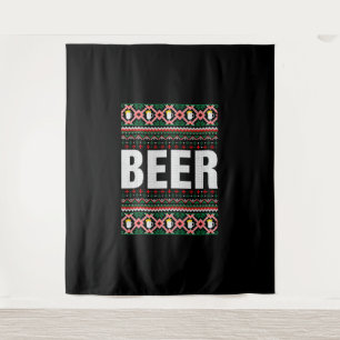 Beer Ugly Christmas Sweater Tapestry