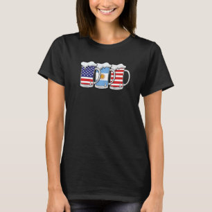 Beer Usa Argentina Usa Argentina Flag T-Shirt