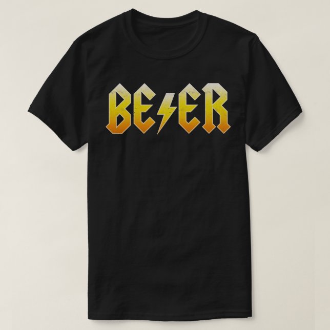 Beer Vintage Rock T-Shirt (Design Front)