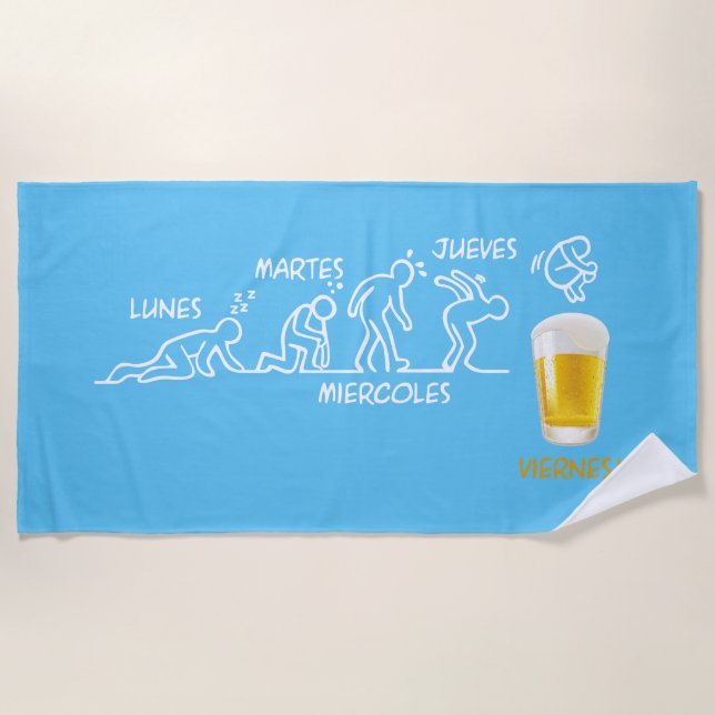 Beer-volution Beach Towel (Front)