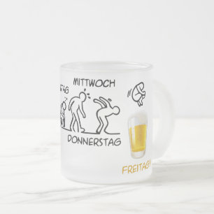 Beer-volution Frosted Glass Coffee Mug