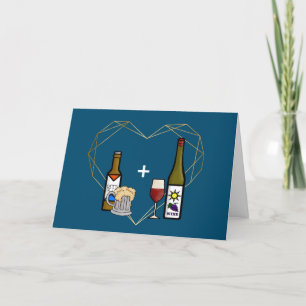 Beer vs. Wine Romantic Card