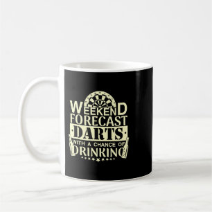 Beer Weekend Forecast Darts with a Chance of Drink Coffee Mug