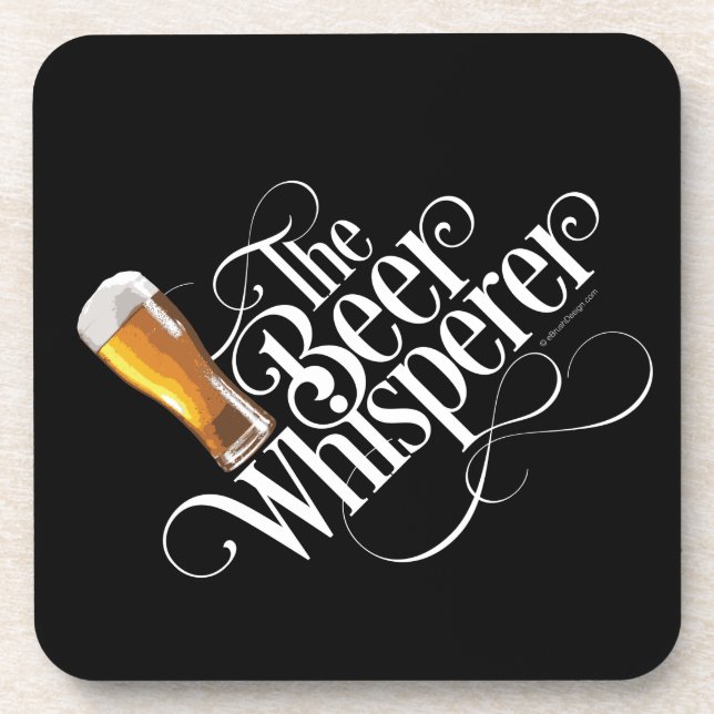Beer Whisperer (gold) Drink Coaster (Front)
