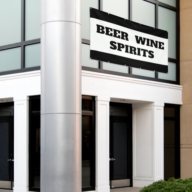 Beer Wine Spirits Banner (Outside Building)