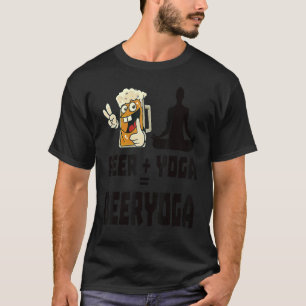 Beer+yoga Beer Yoga Outfit Cross Legged Meditation T-Shirt