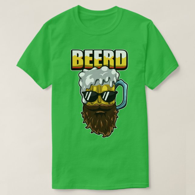 Beerd Beer And Beard Brewer Hipster T-Shirt (Design Front)