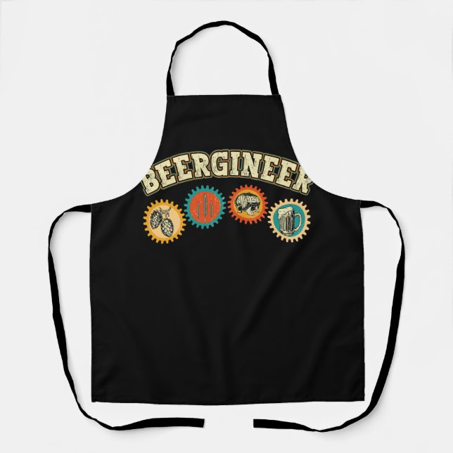 Beergineer Homebrew Home Brewing Craft Beer Brewer Apron (Front)