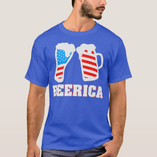 Beerica Beer Drinking USA Freedom T-Shirt