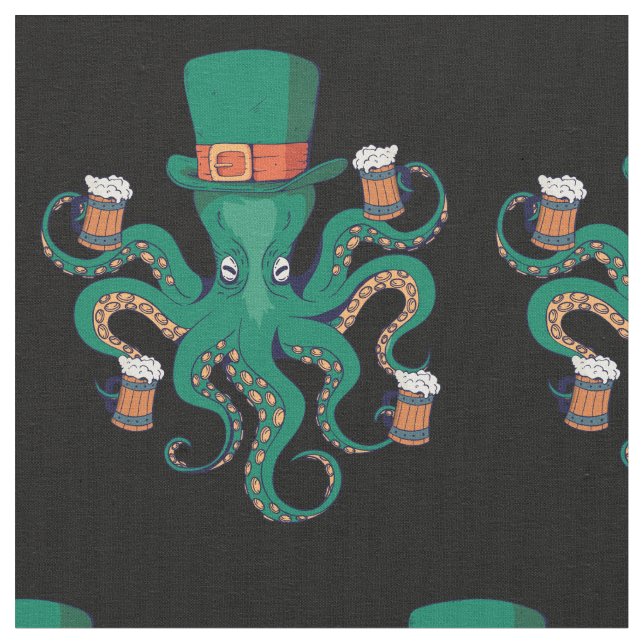 BeerOctopus Fabric (Close Up)
