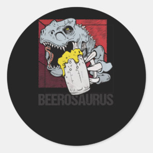 Beerosaurus Bierosaurier Bier Alcohol - Beer Classic Round Sticker