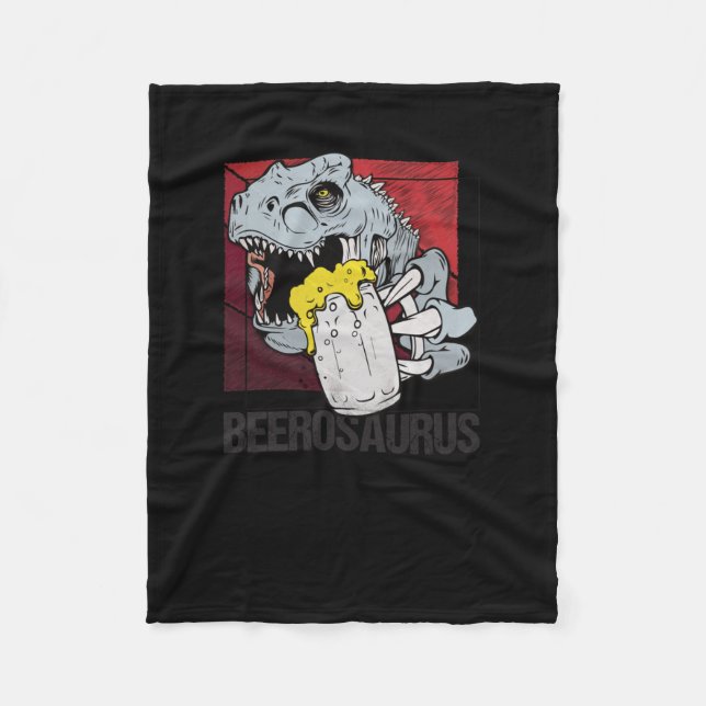 Beerosaurus Bierosaurier Bier Alcohol - Beer Fleece Blanket (Front)