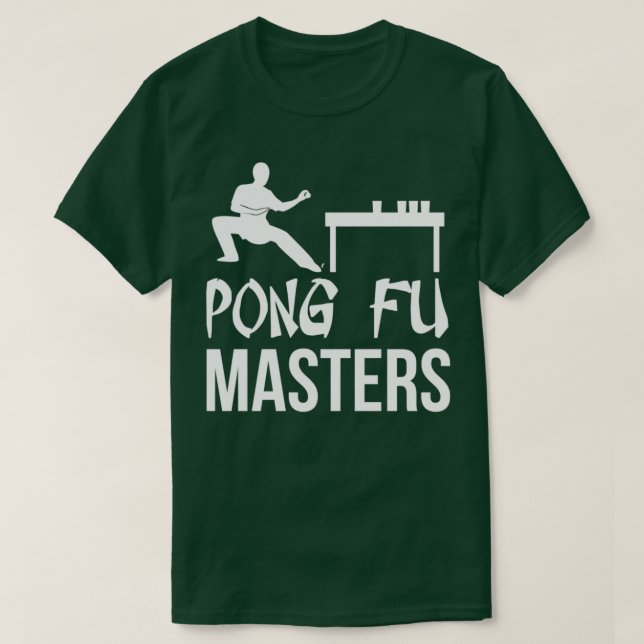 Beerpong Team Clothing Pong Fu Masters T T-Shirt (Design Front)