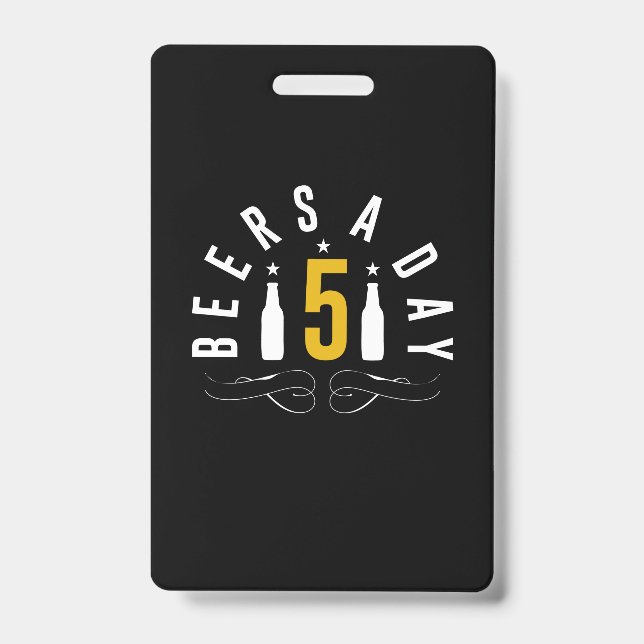Beers A Day ID Badge (Front)