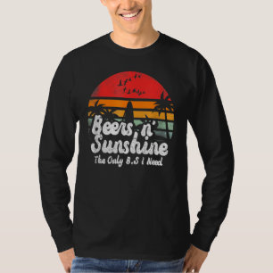 Beers And Sunshine The Only BS I Need Funny Vintag T-Shirt