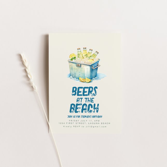 Beers At The Beach Party Invitation (Creator Uploaded)