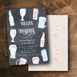 Beers Rustic Hand Drawn Funny Beer Birthday Invitation<br><div class="desc">A hand drawn whimsical beer sketch design featuring different types of quirky alcoholic beer drinks. A beautiful design perfect for home decor,  beer parties and personalized gifts. An ideal illustration for anyone who loves beer,  brewery themes,  BBQ's,  summer parties and beer alcohol drinks.</div>