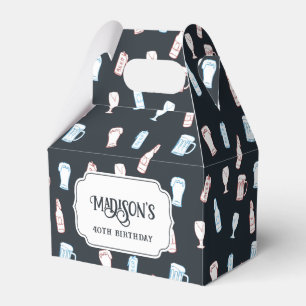Beers Rustic Hand Drawn Whimsical Beer Party Theme Favour Box