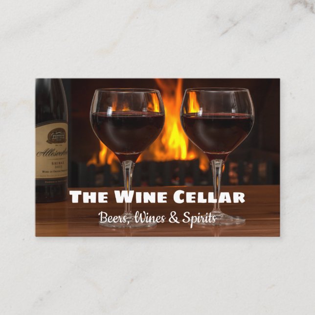 Beers Wines & Spirits Off-Licence Business Card (Front)