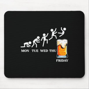 Beervolution Beer Evolution Week Friday Funny Mouse Pad