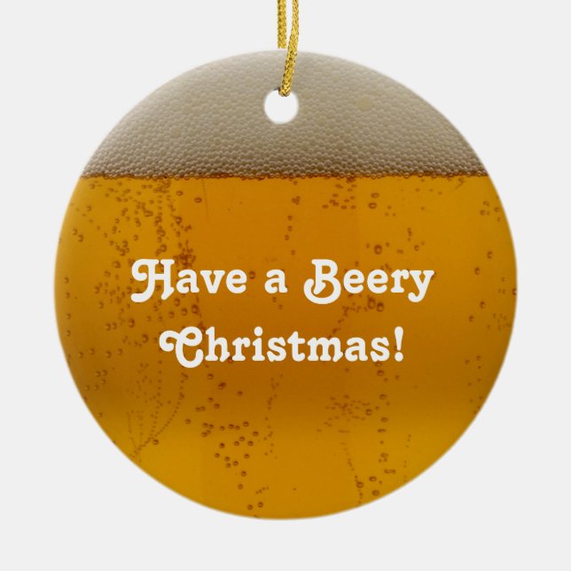 Beery Christmas - Alcohol / beery Ornament (Front)