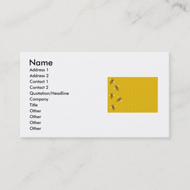 Bees 2 Business Card (Front)