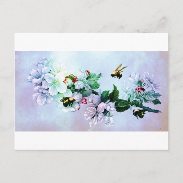 BEES AND BLOSSOMS POSTCARD (Front)