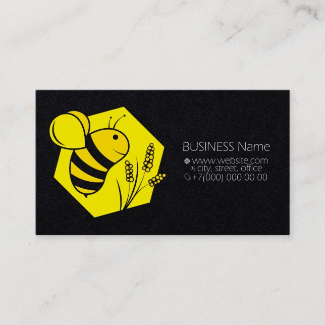 Bees and flowers, a beekeeper's calling card (Front)