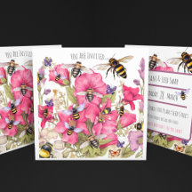 Bees and Flowers in the Spring