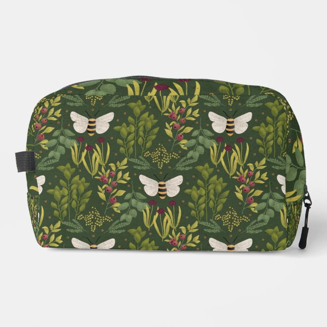 Bees and Foliage Toiletry Bag (Front)