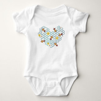 Bees and Honey in a Hive Baby Bodysuit
