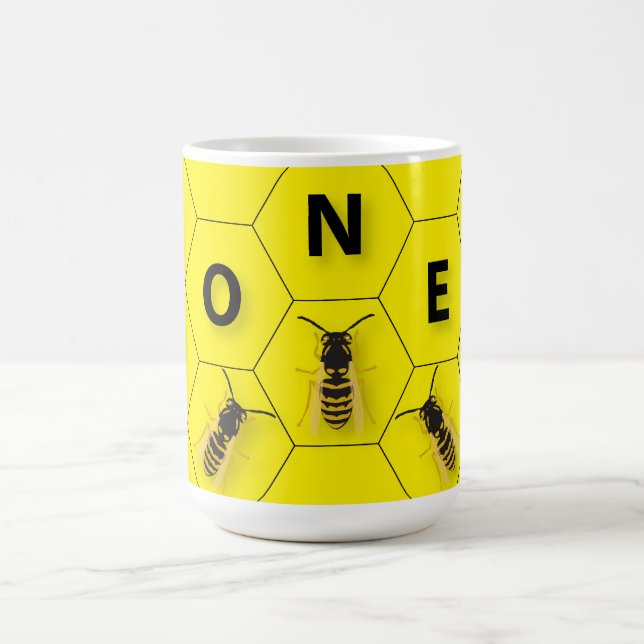 Bees and honeycomb coffee mug (Center)