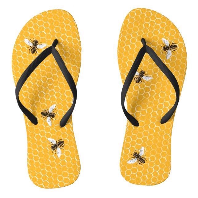Bees and Honeycomb Jandals (Footbed)