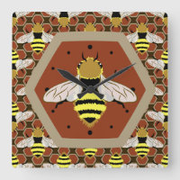 Bees and Honeycomb Pattern