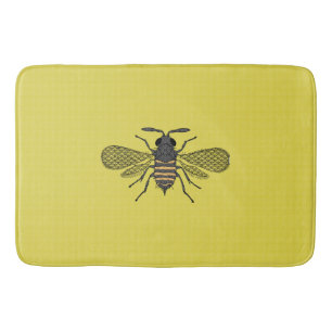 BEES and Honeycomb - Save The Bees Bath Mat